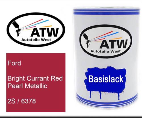 Ford, Bright Currant Red Pearl Metallic, 2S / 6378: 500ml Lackdose, von ATW Autoteile West.